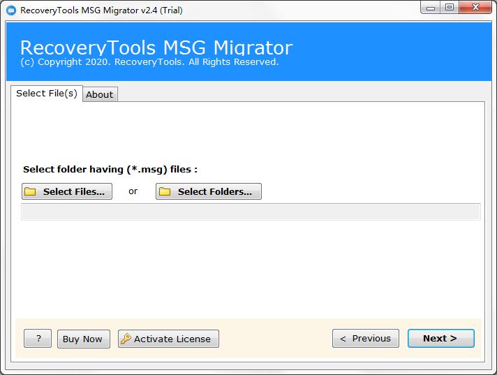 RecoveryTools MSG Migrator