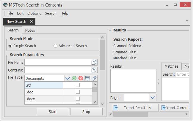 MSTech Search in Contents