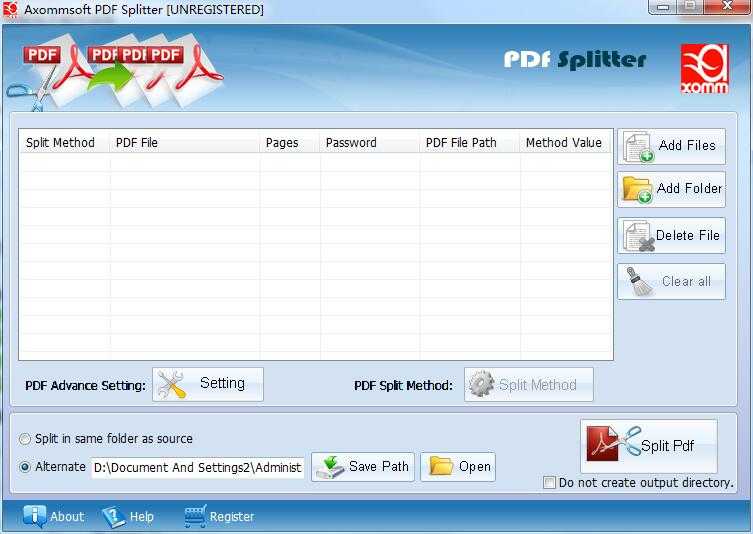 Axommsoft PDF Splitter