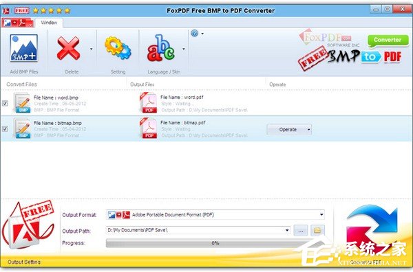 FoxPDF Free BMP to PDF Converter