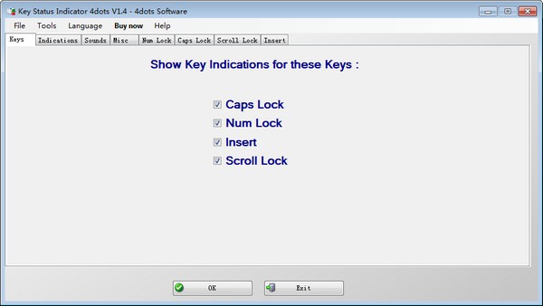 Key Status Inidicator 4dots