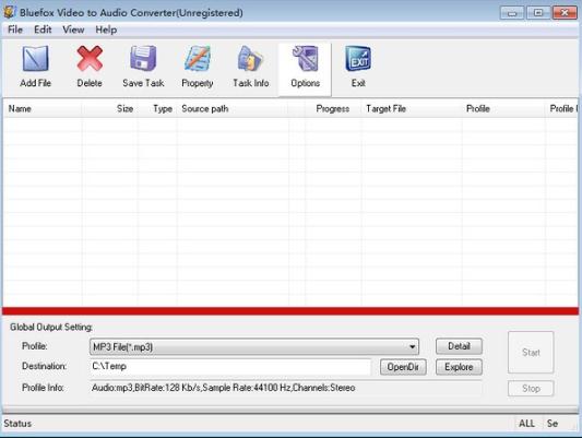 Bluefox Video to Audio Converter