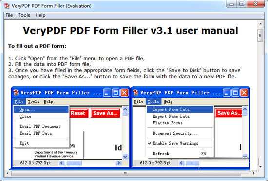 VeryPDF PDF Form Filler