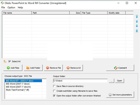 Okdo PowerPoint to Word Rtf Converte