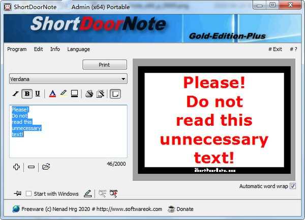 ShortDoorNote