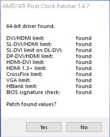 AMD&ATI Pixel Clock Patcher