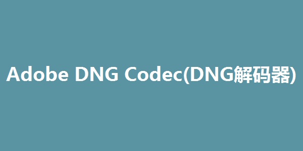 Adobe DNG Codec