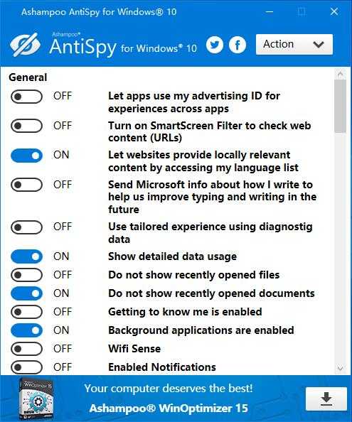 Ashampoo AntiSpy for Windows 10