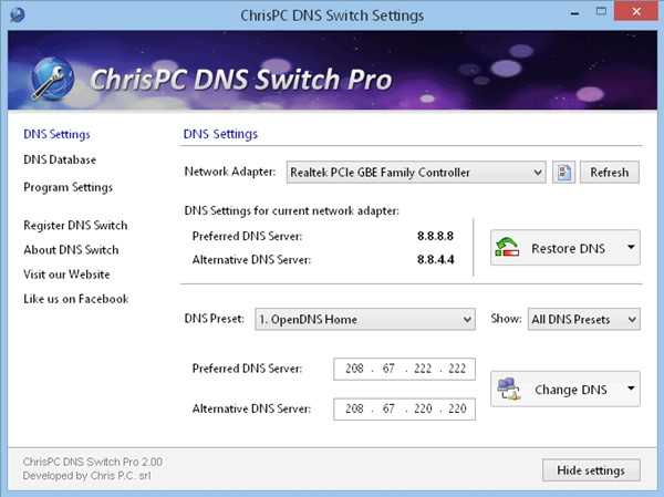 ChrisPC DNS Switch Pro