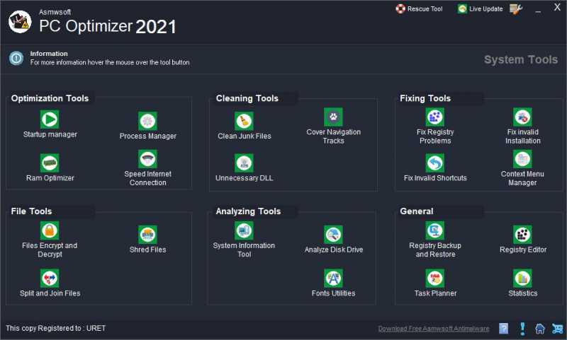 Asmwsoft PC Optimizer 2021