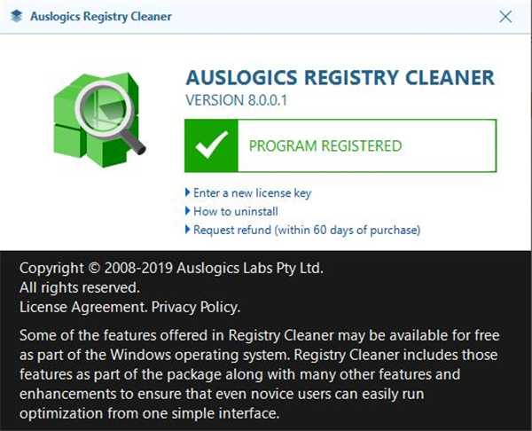  Auslogics Registry Cleaner