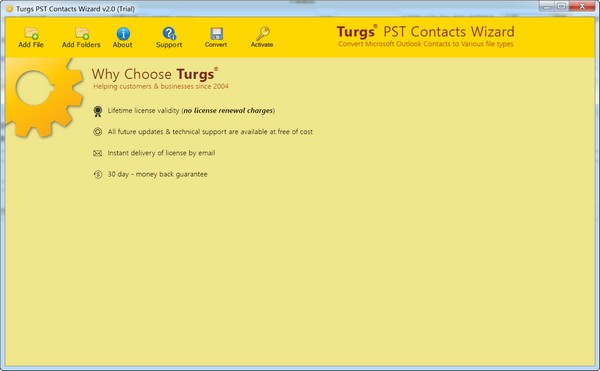 Turgs PST Contacts Wizard(PST联系人提取工具)