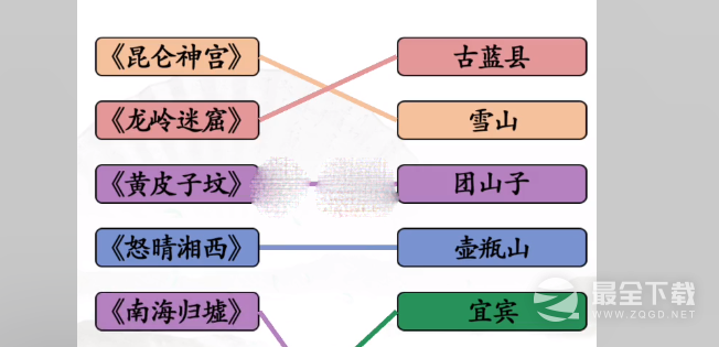 汉字找茬王连线鬼吹灯通关方法