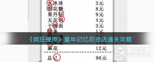 疯狂梗传童年记忆百货店通关方法