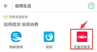 支付宝天猫开新车怎么申请