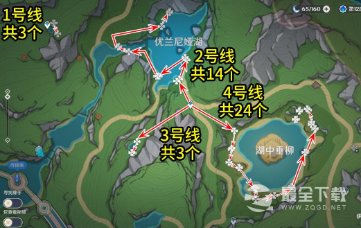 《原神》湖光铃兰采集路线一览