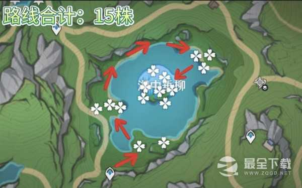 原神4.2版湖光铃兰高效采集路线推荐攻略