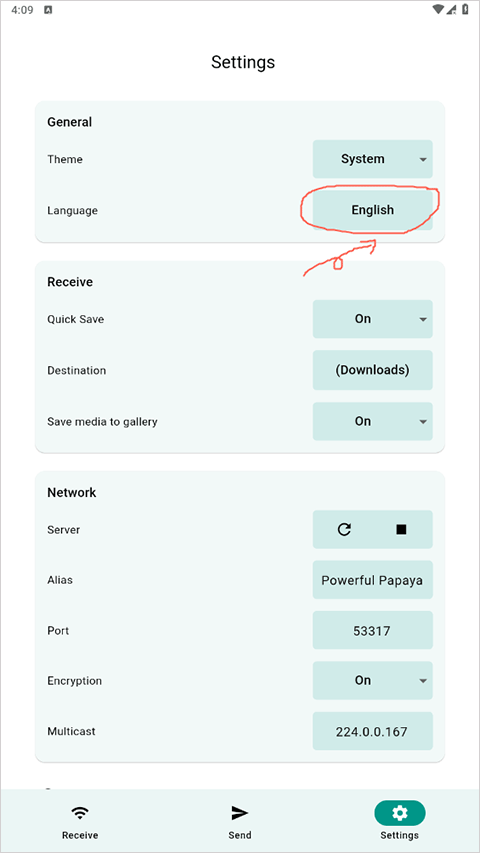 LocalSend怎么设置中文？1