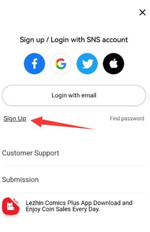 Lezhin Comics Plus官方版正版怎么注册登录