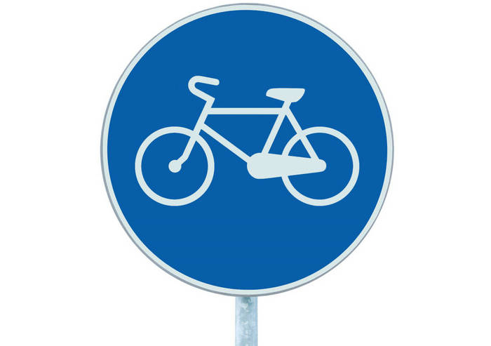 自行车专用车道的标志(自行车专用车道的标志灰色)