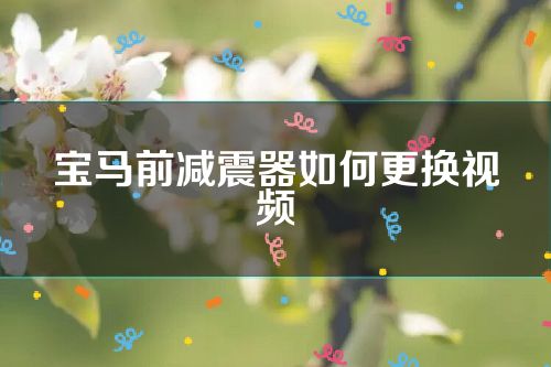 宝马前减震器如何更换视频(宝马前减震器怎么拆装)