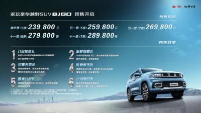bj10000汽车报价及图片（北京越野bj60预售23.98万元起）