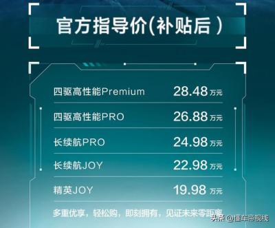 丰田bz4x价格配置表（19.98万元起售一汽丰田bz4x上市）