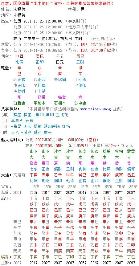 1、个人命盘详解(免费版):解读命盘（详解）